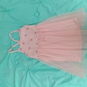 Toddler pink flamingo dress tulle dress